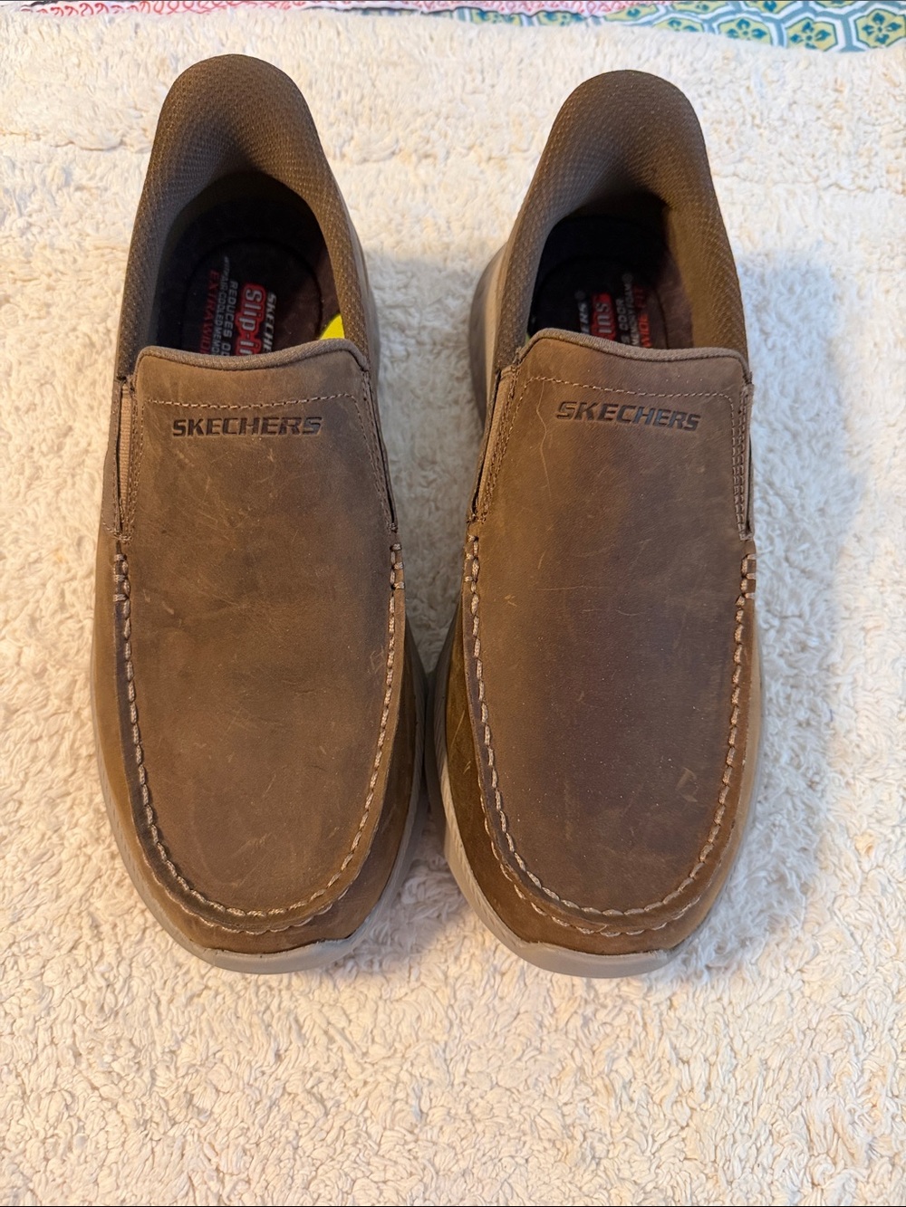 Skechers Brown Slip-On Casual Loafers for Men